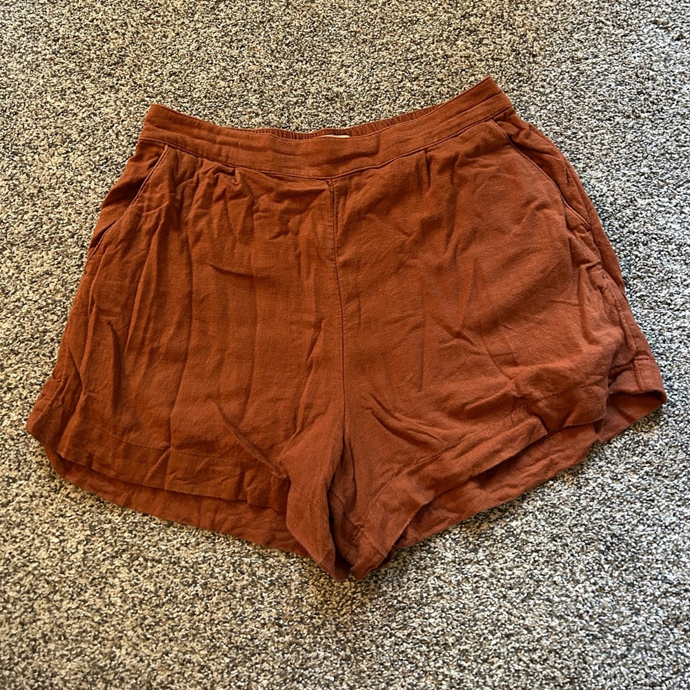 Linen blend pull on short Abercrombie
